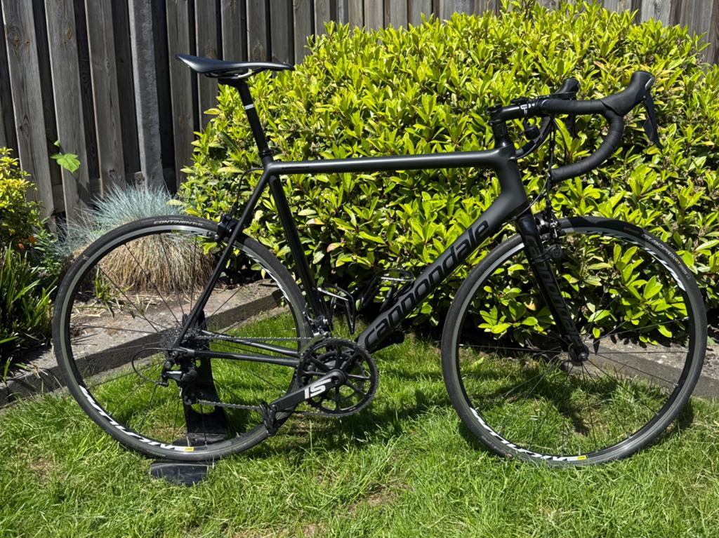 Cannondale Supersix Evo maat 58, Gebruikt, Carbon, Velgrem, 57 tot 61 cm