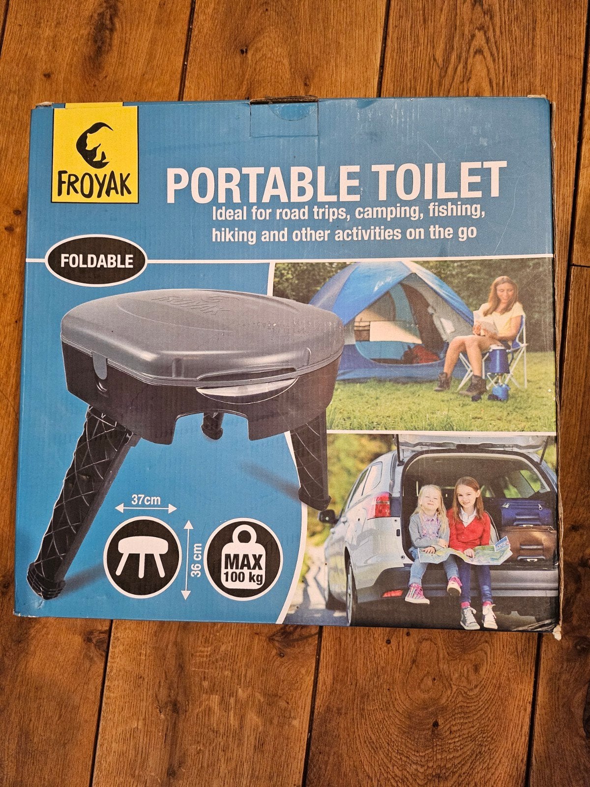 Froyak Draagbaar Opvouwbaar Toilet - Ideaal voor Reizen, Ophalen, Nieuw