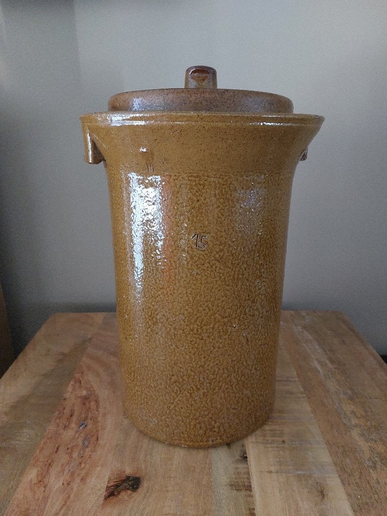 Keramische zuurkoolpot, Ophalen