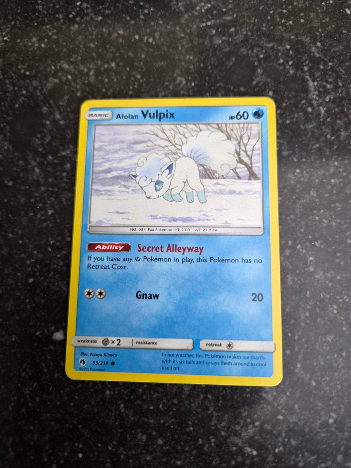 Pokémon Kaart: Alolan Vulpix (53/214) - Zo goed als nieuw, Ophalen of Verzenden, Zo goed als nieuw, Losse kaart