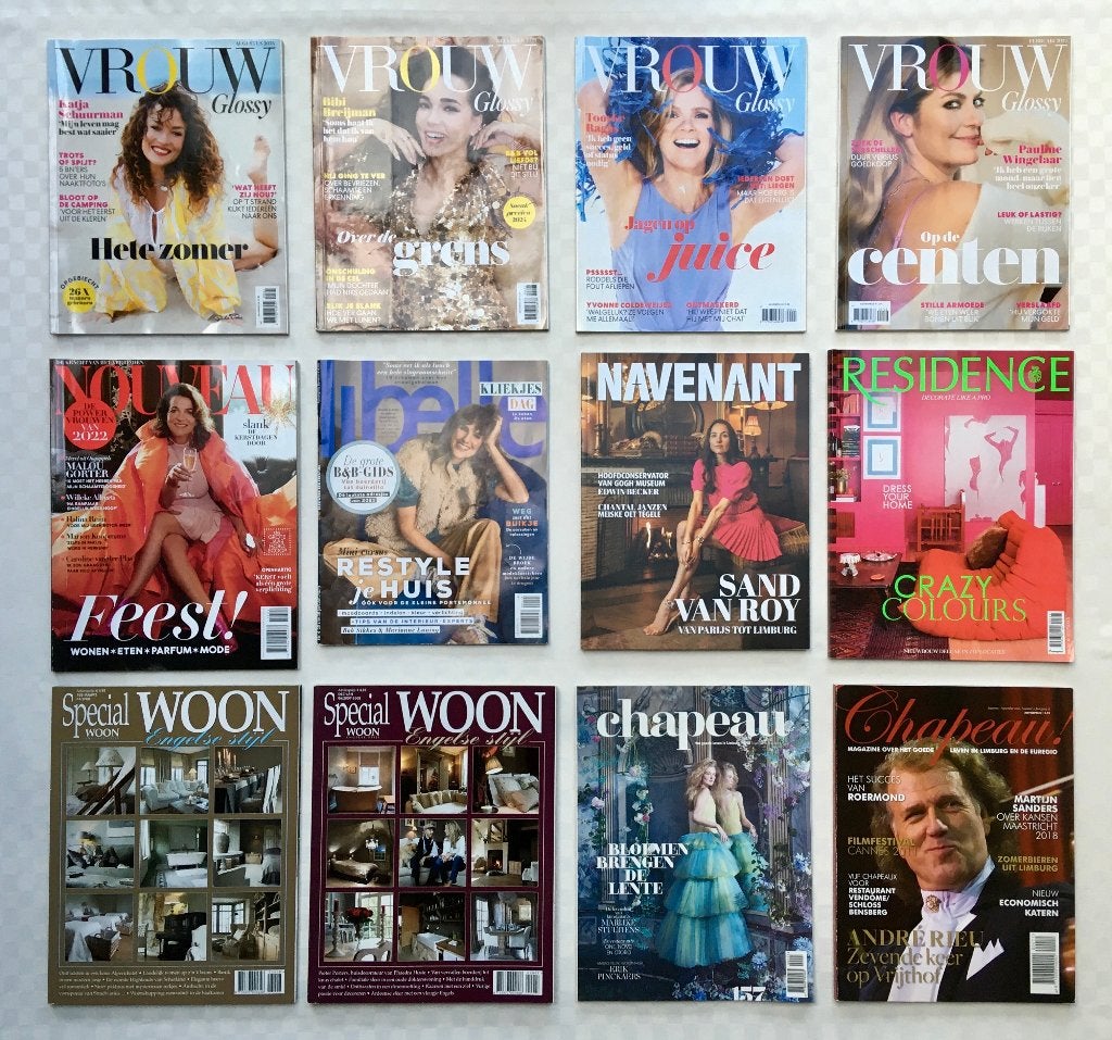 Set van 13 tijdschriften (o.a. Nouveau, Residence & Playboy), Ophalen of Verzenden, Zo goed als nieuw, Glossy