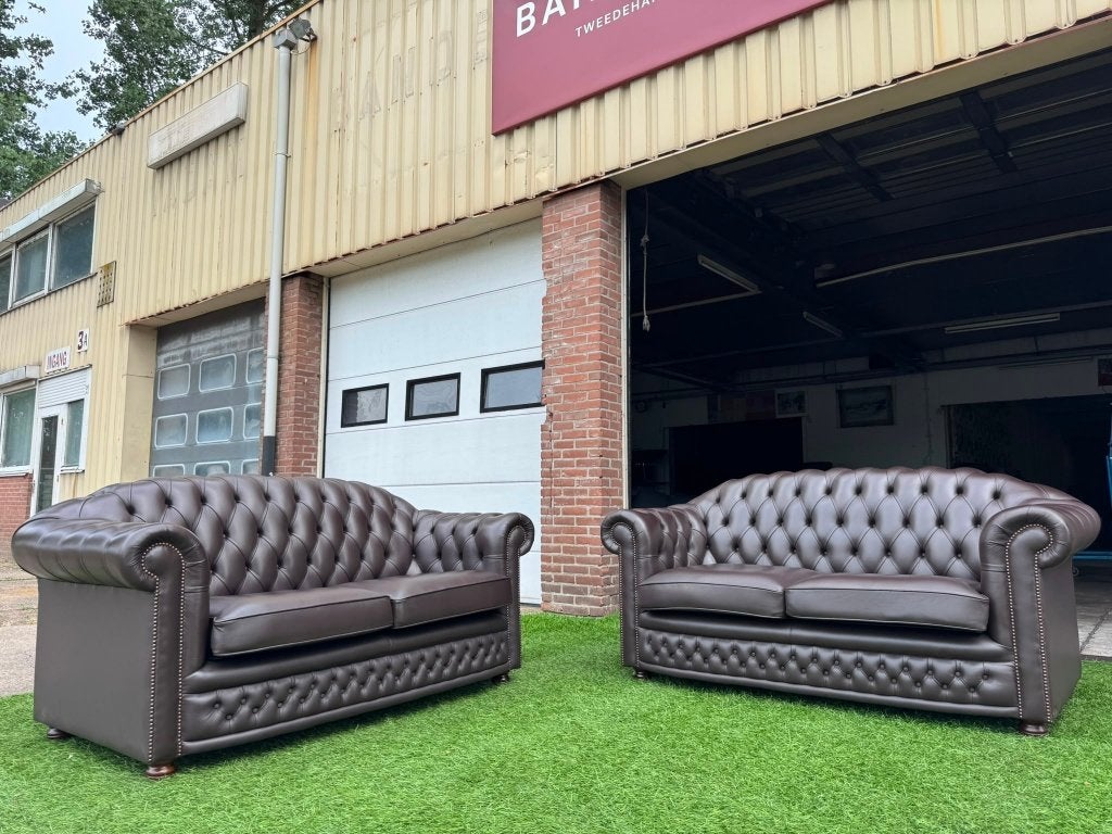 CHESTERFIELD  SPRINGVALE NOTTINGHAM design leren banken, Ophalen, Geen, Pahest@hotmail.nl, Design