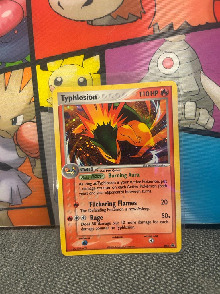 Typhlosion 034 Holo Pokémon Kaart 2006 Promo, Ophalen of Verzenden, Zo goed als nieuw, Losse kaart, Foil