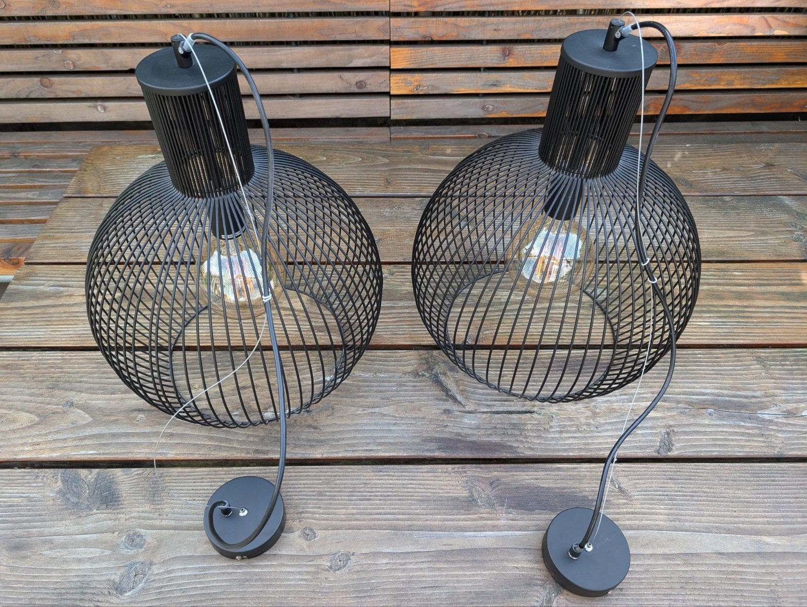 2x Hanglamp Diana Kwantum met dimbare LED bollen, Ophalen, Zo goed als nieuw, Glas, Modern