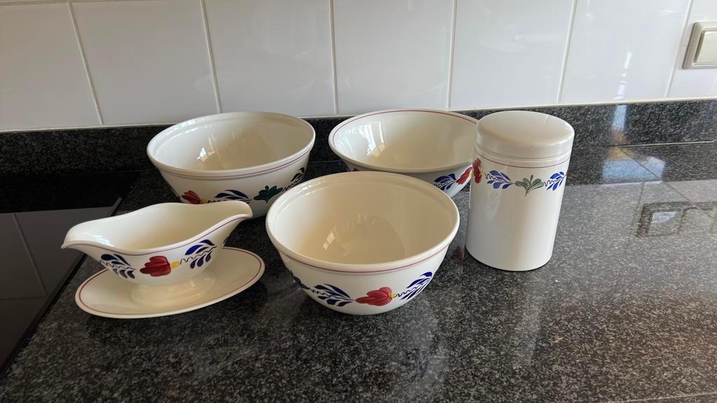 Boerenbont servies schalen, Huis en Inrichting, Keuken | Servies, Ophalen of Verzenden, Aardewerk, Boerenbont, Schaal of Schalen