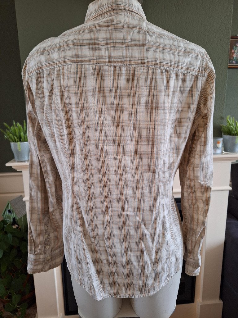 Lacoste crème beige blouse L 44, Verzenden, Beige, Maat 42/44 (L), Zo goed als nieuw