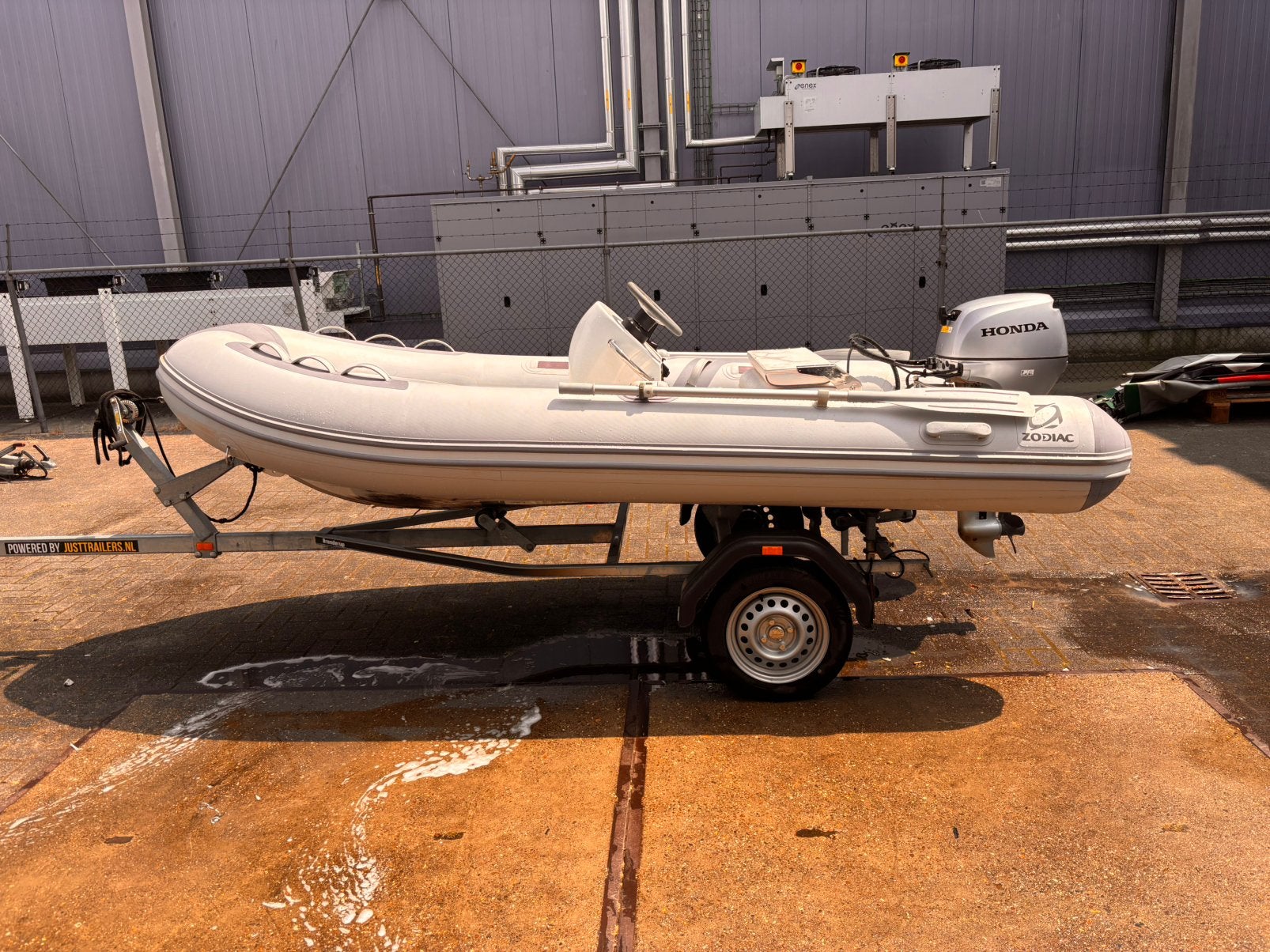 Alu rib boot Zodaic 2023 zo goed als nieuw, Watersport en Boten, Rubberboten, Ophalen, Aluminium, Peddels, 20 pk