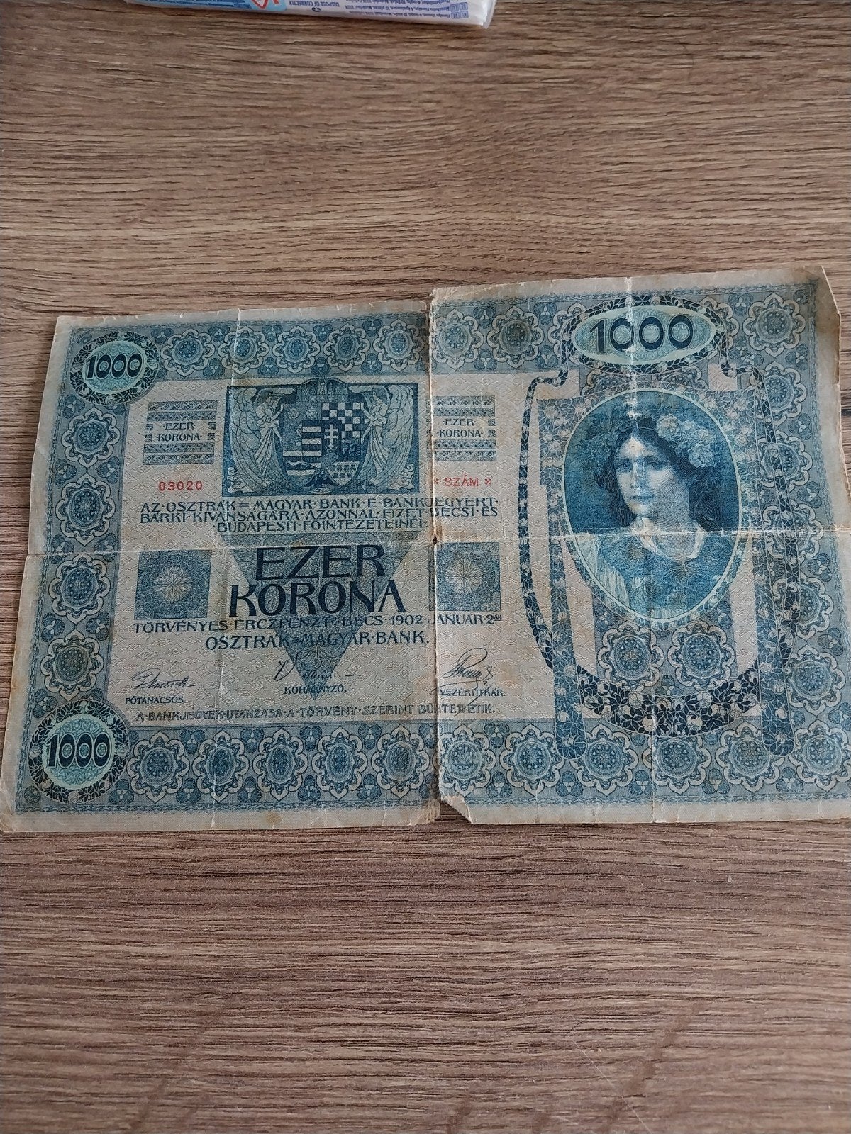 Oostenrijks-Hongaarse 1000 Korona bankbiljet 1902, Postzegels en Munten, Bankbiljetten | Europa | Eurobiljetten, Ophalen of Verzenden
