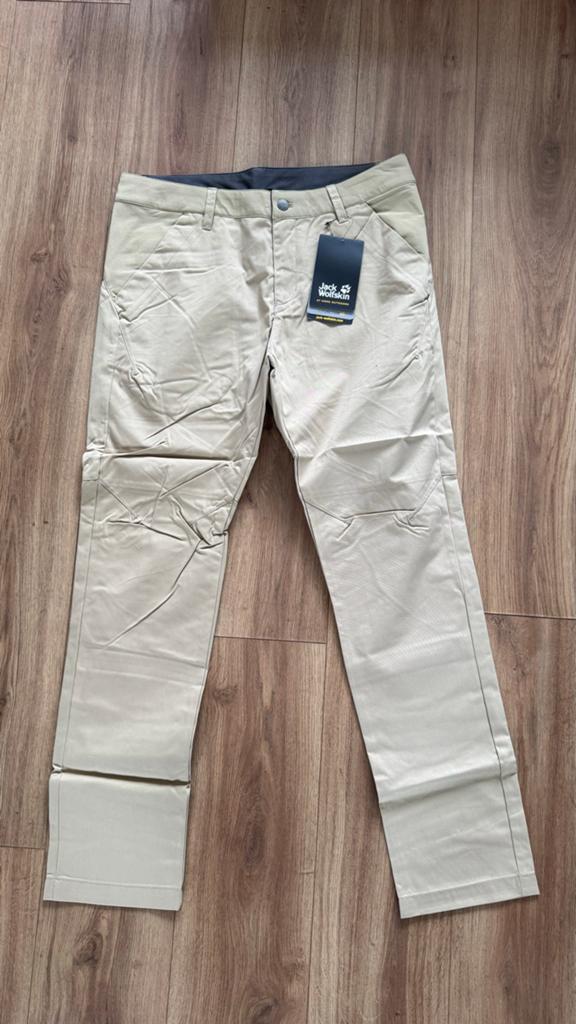 Nieuwe Jack Wolfskin Outdoor Broek - Beige, Ophalen of Verzenden, Nieuw, Overige maten, Beige
