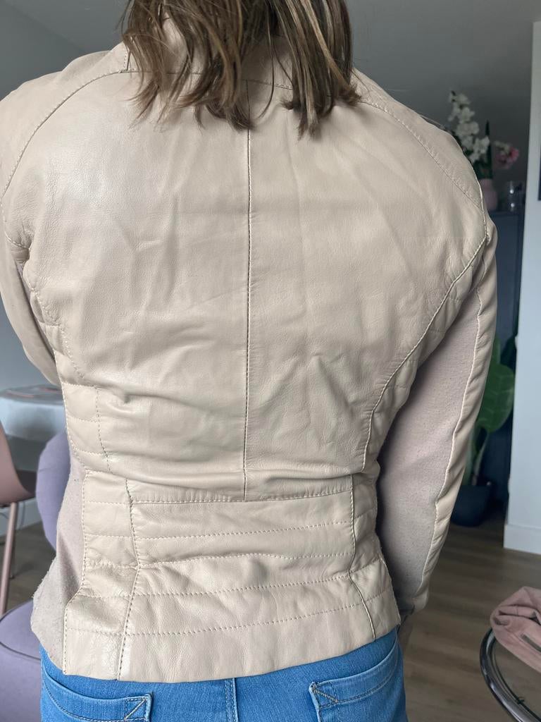 Arma Collection nep leren jasje beige maat 34, Ophalen of Verzenden, Gedragen, Maat 34 (XS) of kleiner, Beige