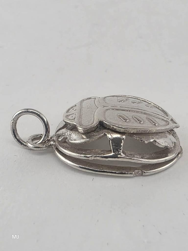 Zilveren hanger Scarabee                                Z144, Gebruikt, ., Ophalen of Verzenden, .
