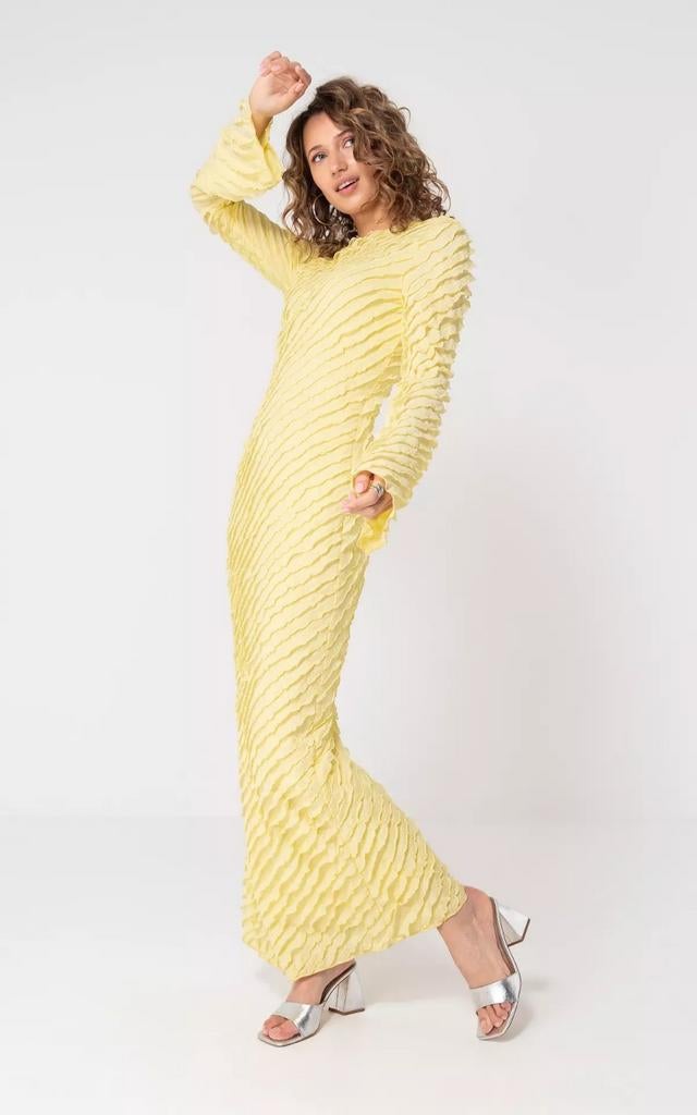 Dames jurk geel - Guts & Gusto, Kleding | Dames, Jurken, Ophalen of Verzenden, Zo goed als nieuw, Maat 38/40 (M), Geel