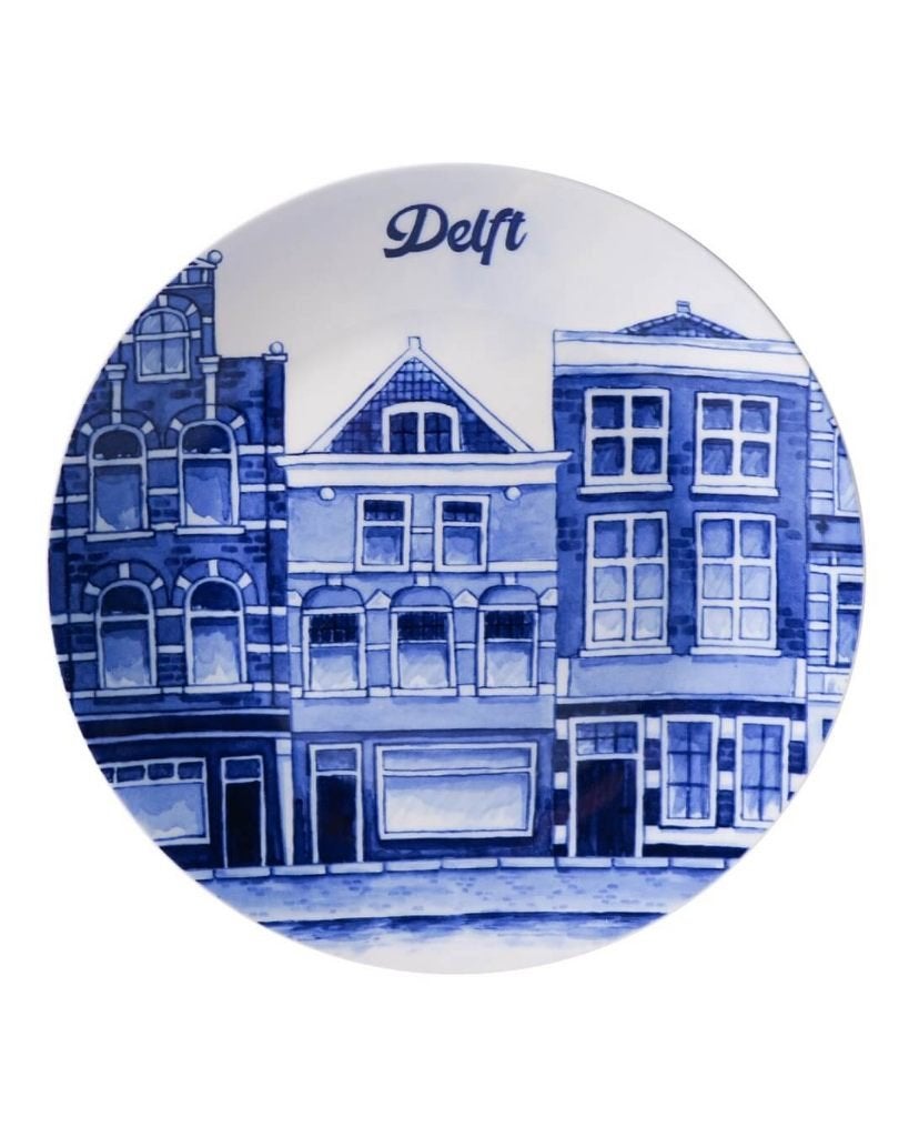 Heinen Delfts Blauw ontbijtborden Delft 20 cm set 2, Huis en Inrichting, Overige merken, Ophalen of Verzenden, Delftsblauw, Bord(en)