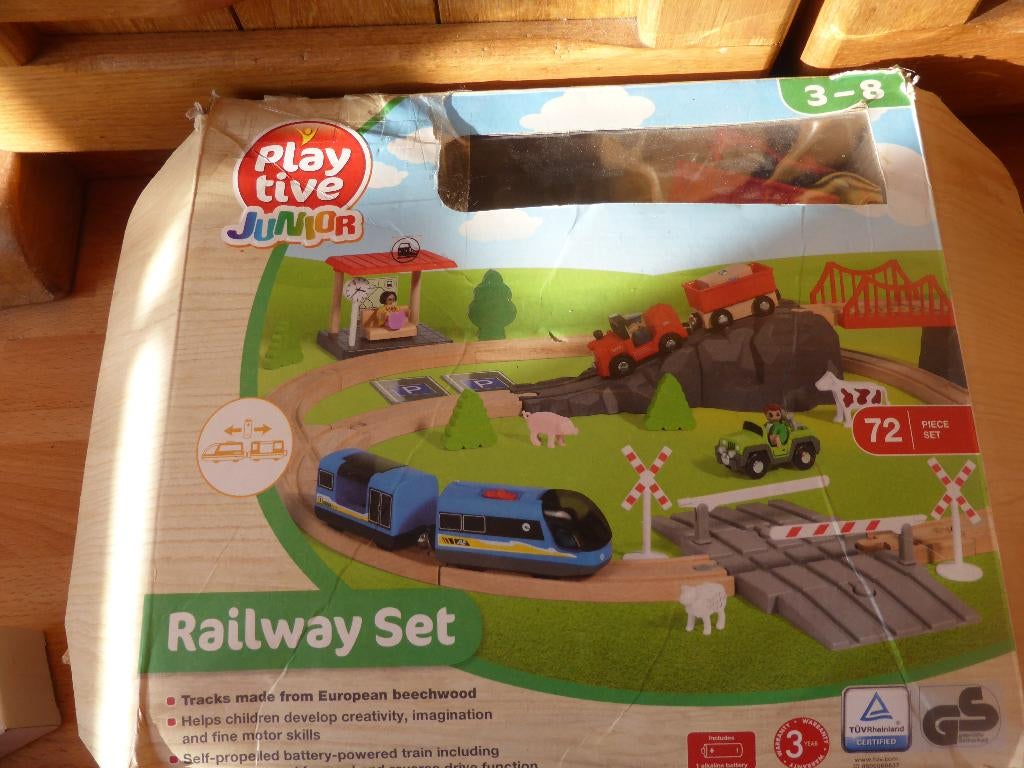T.K. Houten Treinbaan, Playtive Junior., Kinderen en Baby's, Speelgoed | Houten speelgoed, Ophalen of Verzenden, Nieuw, Overige typen