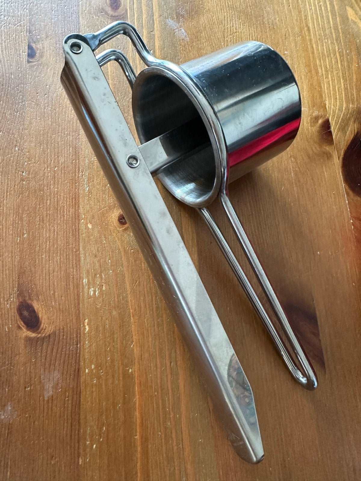 Roestvrijstalen aardappelpers - Zo goed als nieuw, Overige typen, Zilver, Ophalen of Verzenden, Zo goed als nieuw