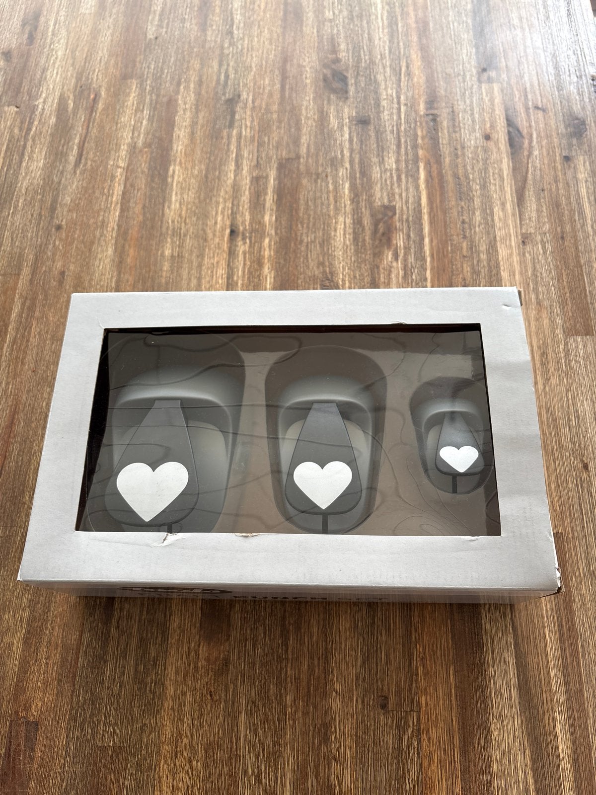Craft Punch Set Harten - 3 Maten voor Papier en Karton, Ophalen, Geschikt voor karton, Overige thema's, Gereedschap of Toebehoren