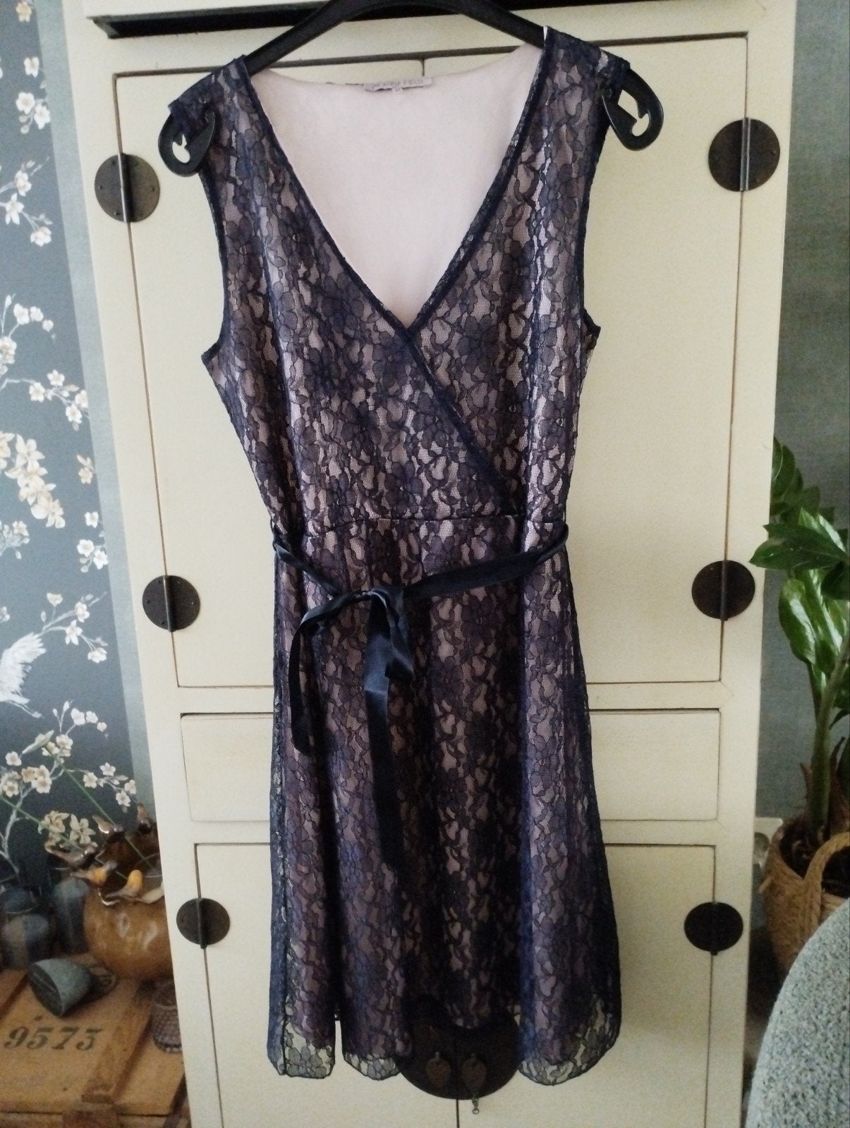 Kanten gala jurkje maat 40, Maat 38/40 (M), Blauw, Cocktailjurk, Ophalen of Verzenden