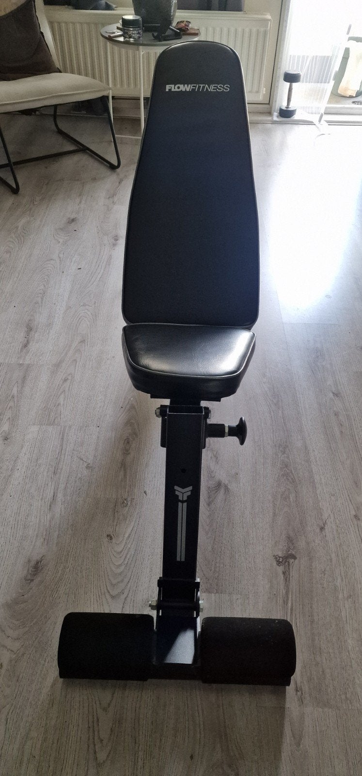 Flow Fitness Opvouwbare Krachtbank - Perfect voor Thuisgym, Sport en Fitness, Ophalen, Gebruikt, Krachtstation, Metaal