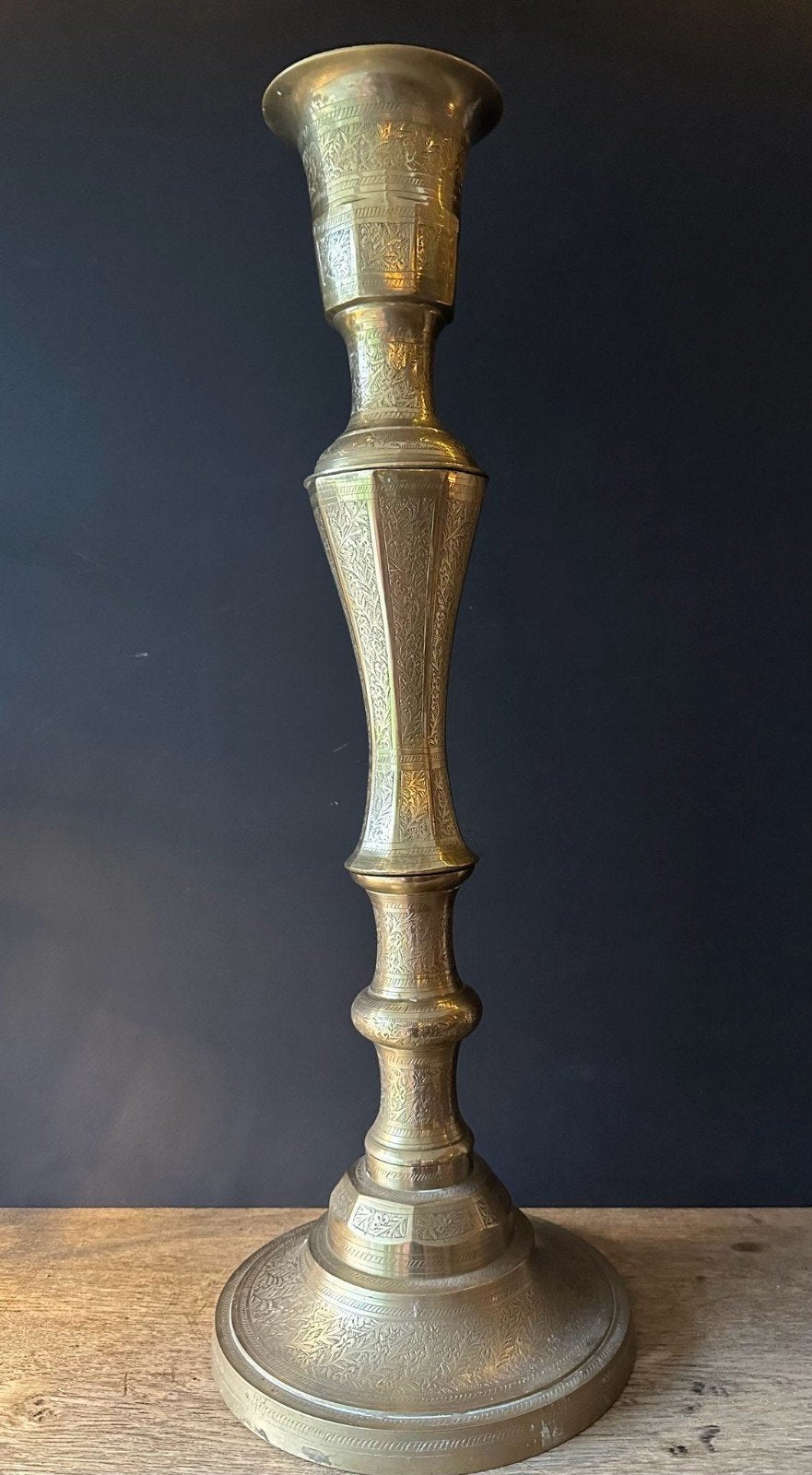 Vintage kandelaar uit India, Ophalen of Verzenden, Koper of Brons