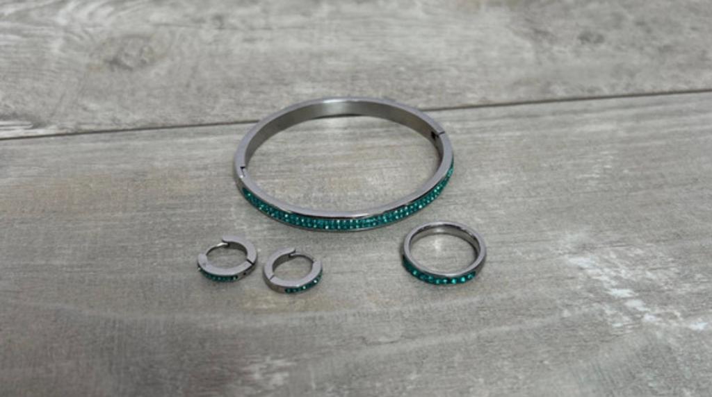 Lucardi armbandje, oorbellen en ring, Ophalen of Verzenden, Nieuw, Zilver