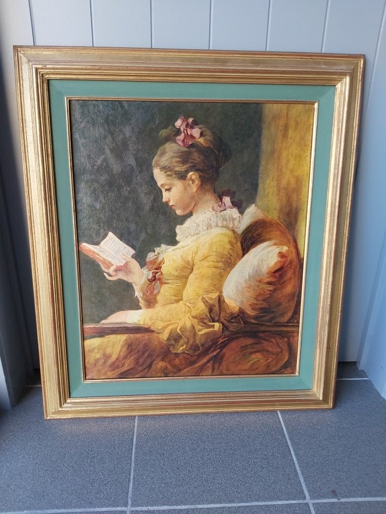 schilderij meisje dat leest, Ophalen, Origineel werk, Portret of Personen