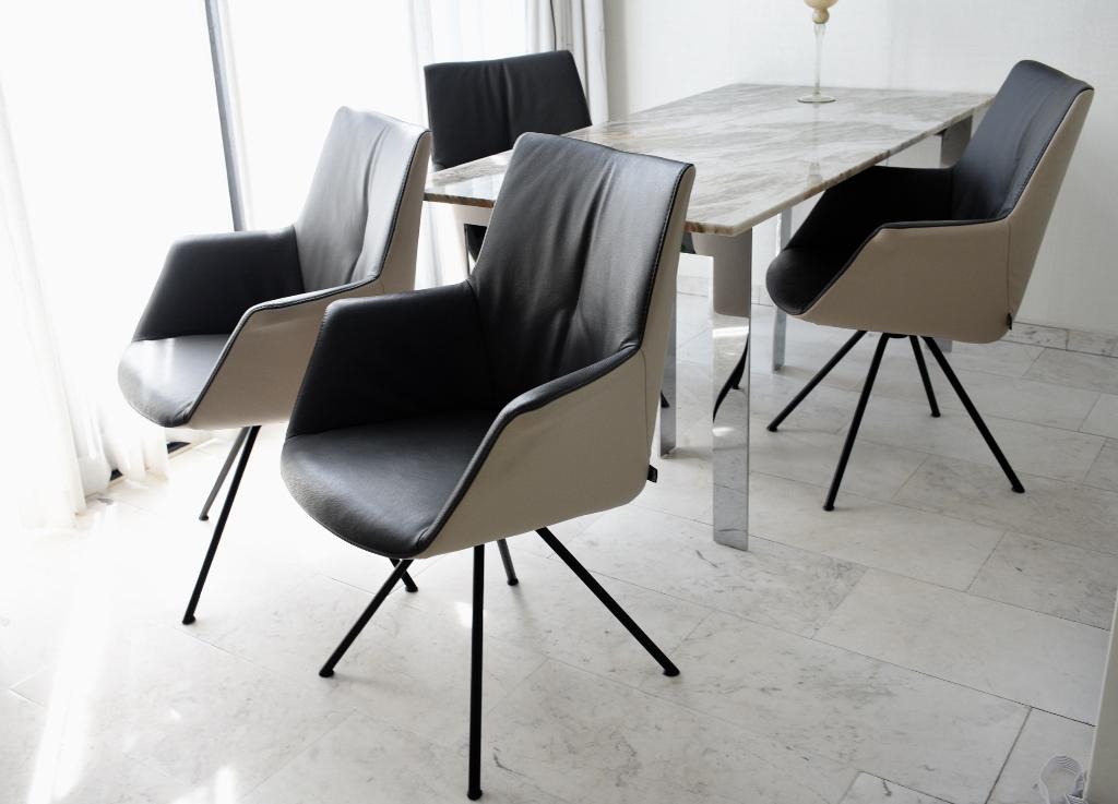 Topform Elmar eetkamerstoelen, Huis en Inrichting, Stoelen, Zo goed als nieuw, Vier, Leer, Overige kleuren, Ophalen