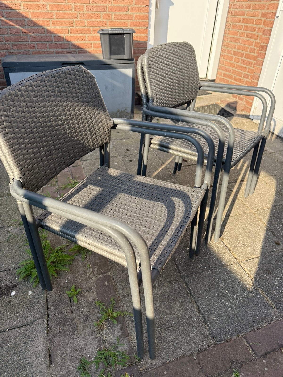 Tuinstoelen, Tuin en Terras, Tuinsets en Loungesets, Ophalen, Zo goed als nieuw, Wicker, Tuinset