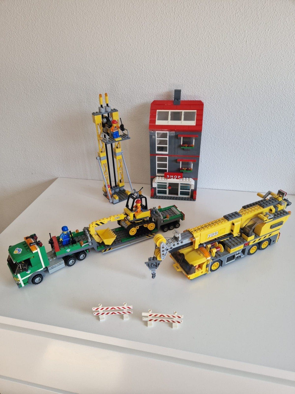 Lego City 7633 Bouwplaats met Kraan en Graafmachine, Ophalen of Verzenden, Gebruikt, Overige merken
