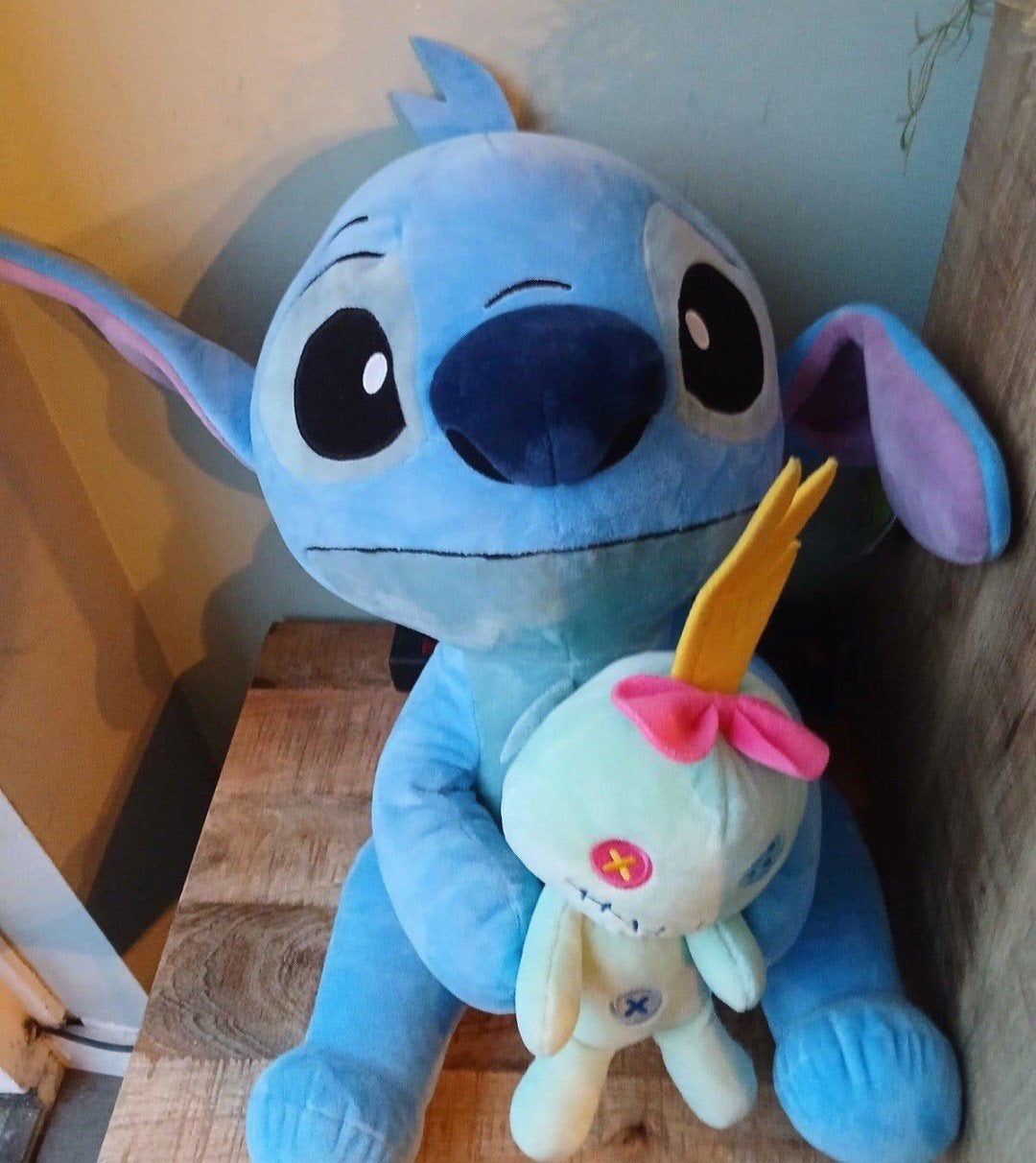 Grote Disney Stitch knuffel met Scrump knuffel, Disney, Disney, Overige typen, Blauw