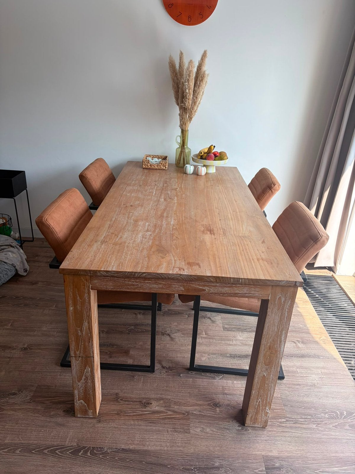 Tafel 180x90 en 4 stoelen gratis, Ophalen, Gebruikt