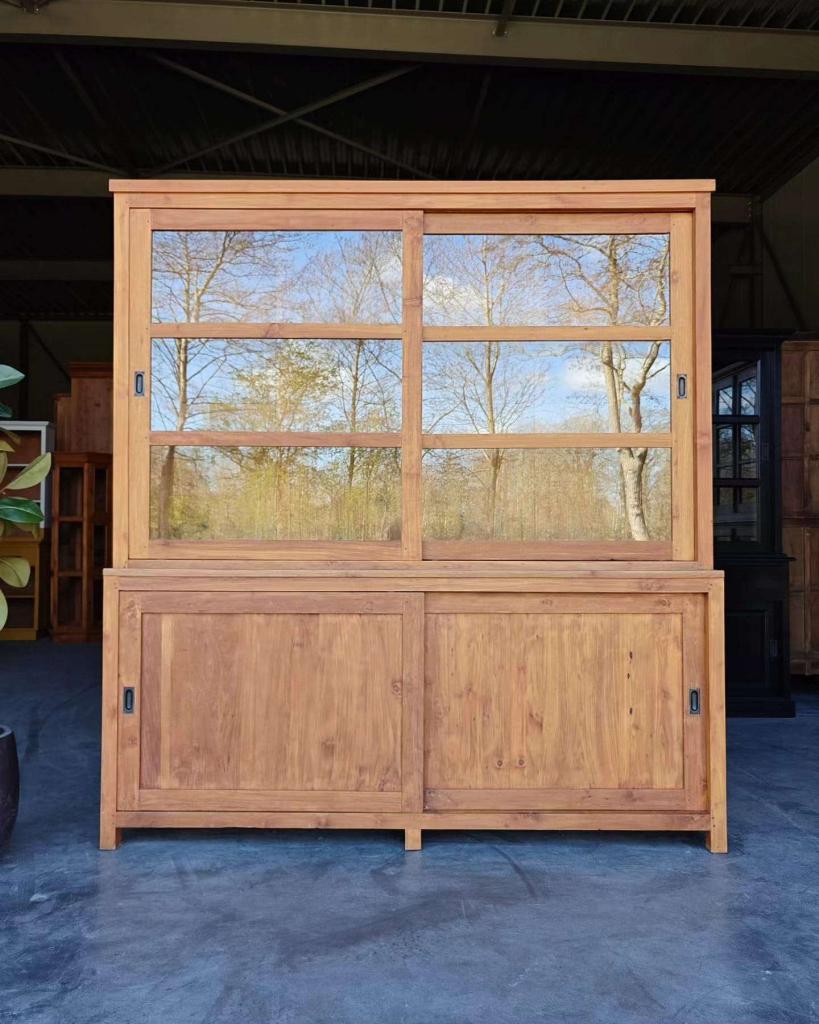 Schoolkast | Buffetkast gemaakt van teakhout | Teak #3369, Niet ingevuld, 200 cm of meer, Niet ingevuld, Ophalen of Verzenden