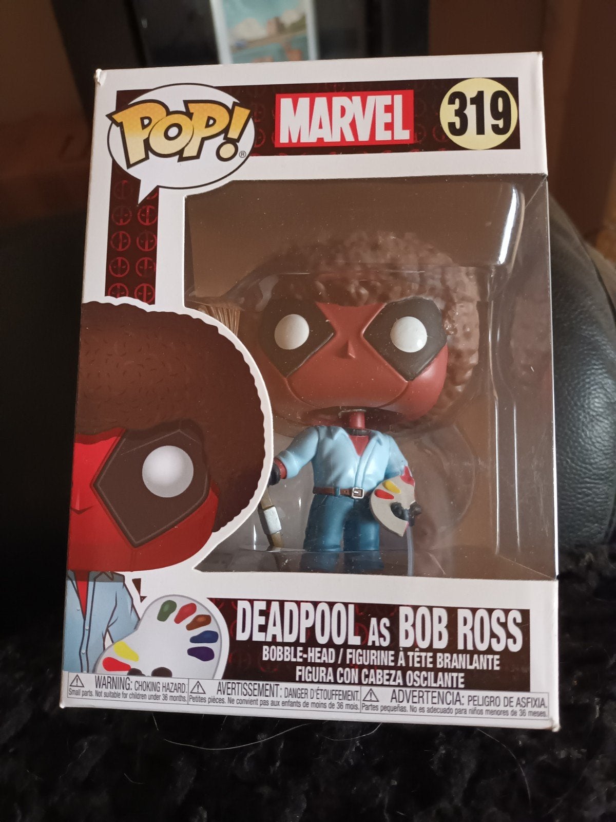 Funko Pop! Marvel 319 Deadpool as Bob Ross Bobble-Head, Ophalen of Verzenden, Zo goed als nieuw
