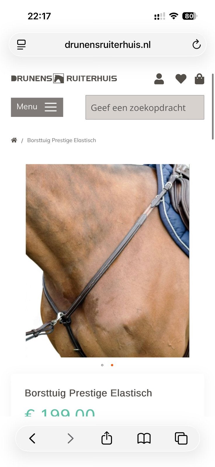 Bruin Prestige borsttuig, Ophalen of Verzenden, Zo goed als nieuw, Springen