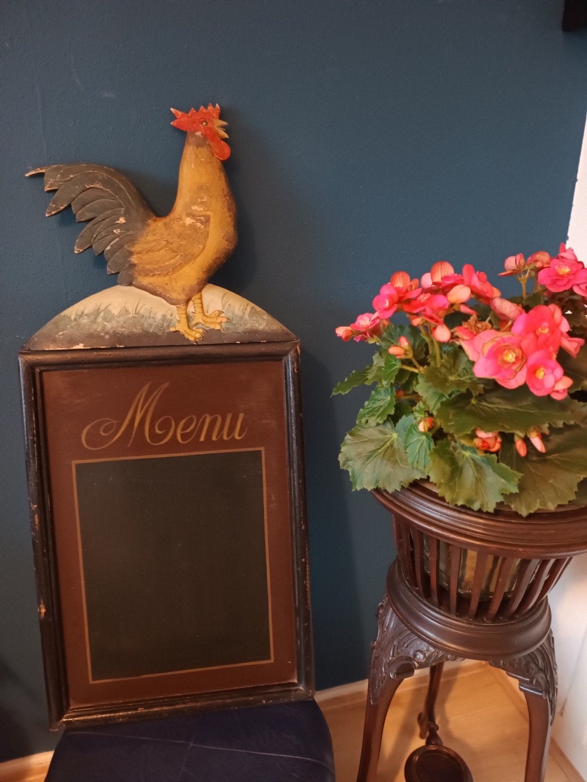 Groot antiek Frans restaurantmenubord met krijtbord, Antiek en Kunst, Curiosa en Brocante, Ophalen of Verzenden