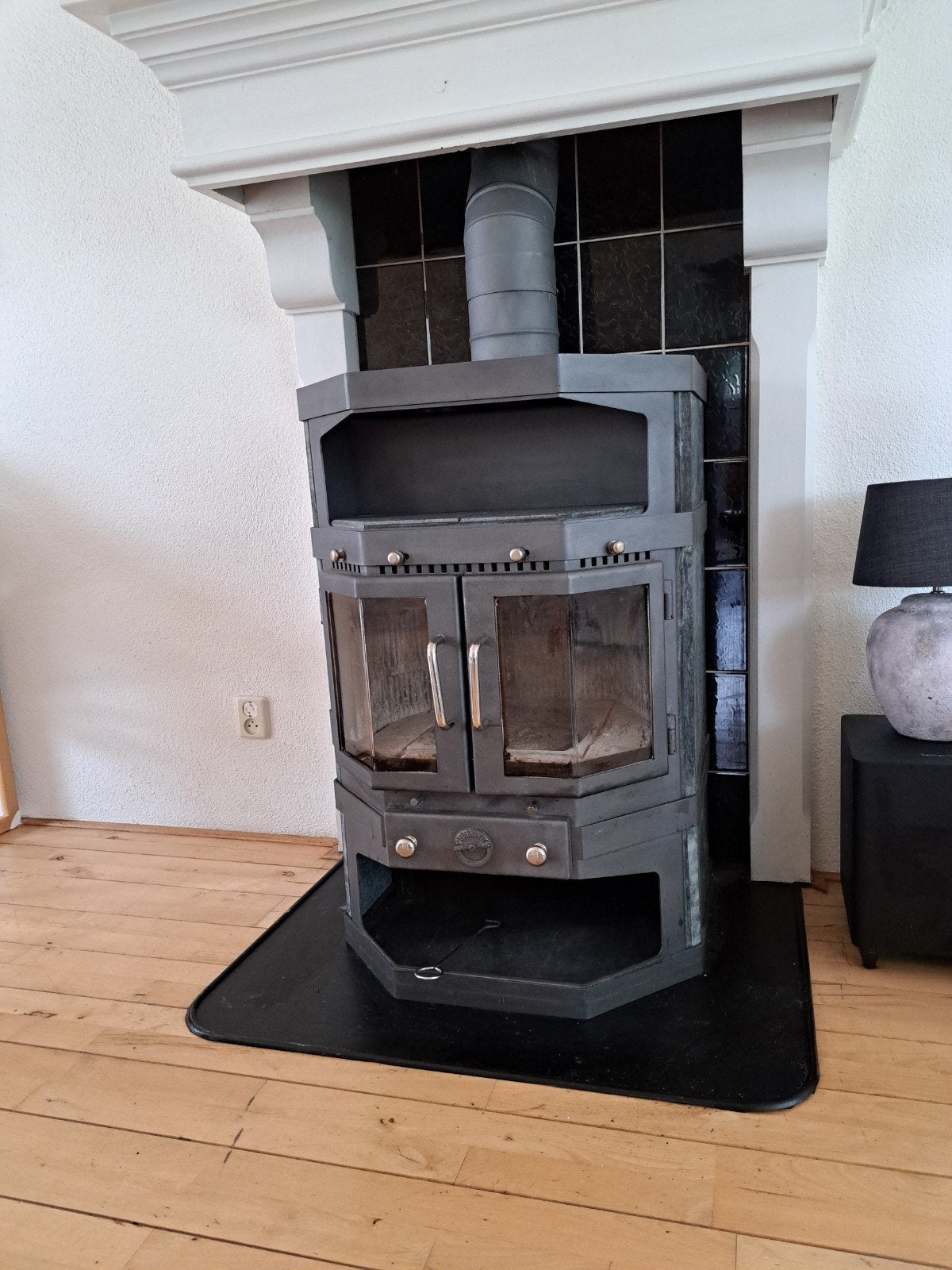 Barbas houtkachel met speksteen, Huis en Inrichting, Ophalen, Gebruikt, Hout, Houtkachel