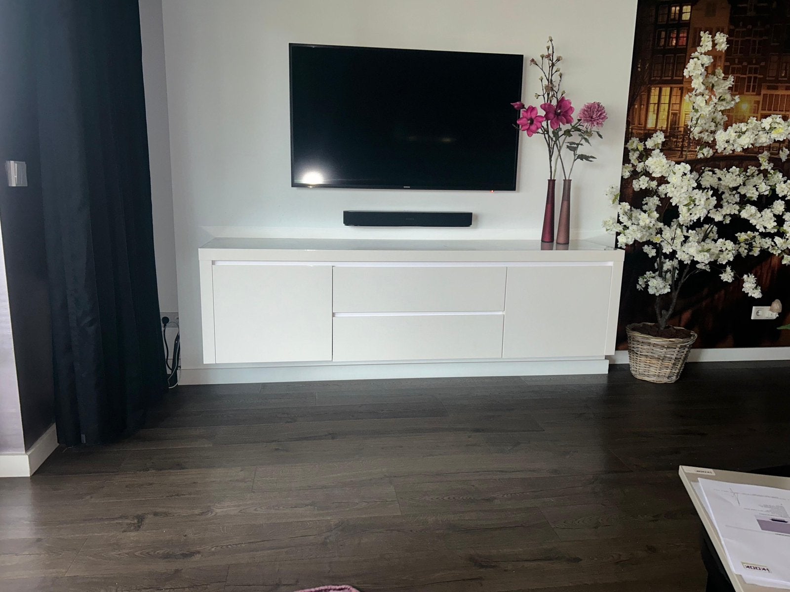 Dressoir zwevend, Huis en Inrichting, Kasten | Dressoirs, Ophalen, 25 tot 50 cm, 200 cm of meer