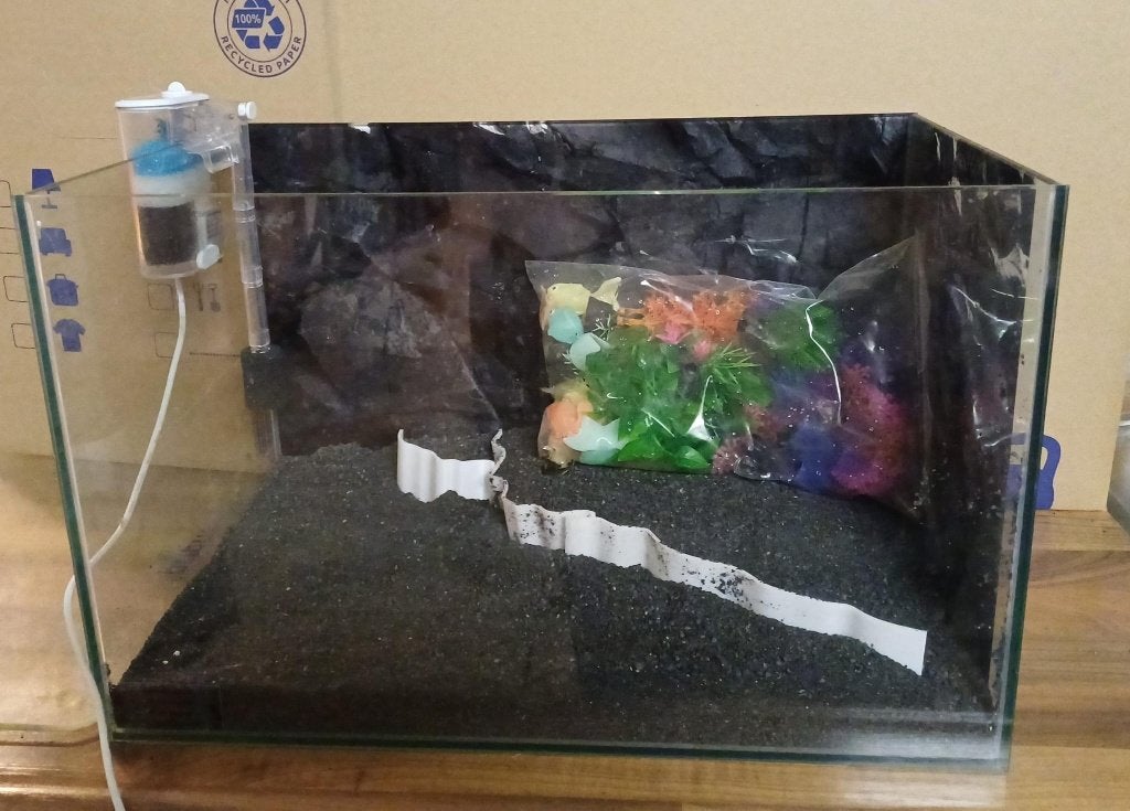 aquarium 40x25x25, Ophalen, Overige merken, Zo goed als nieuw, Leeg aquarium