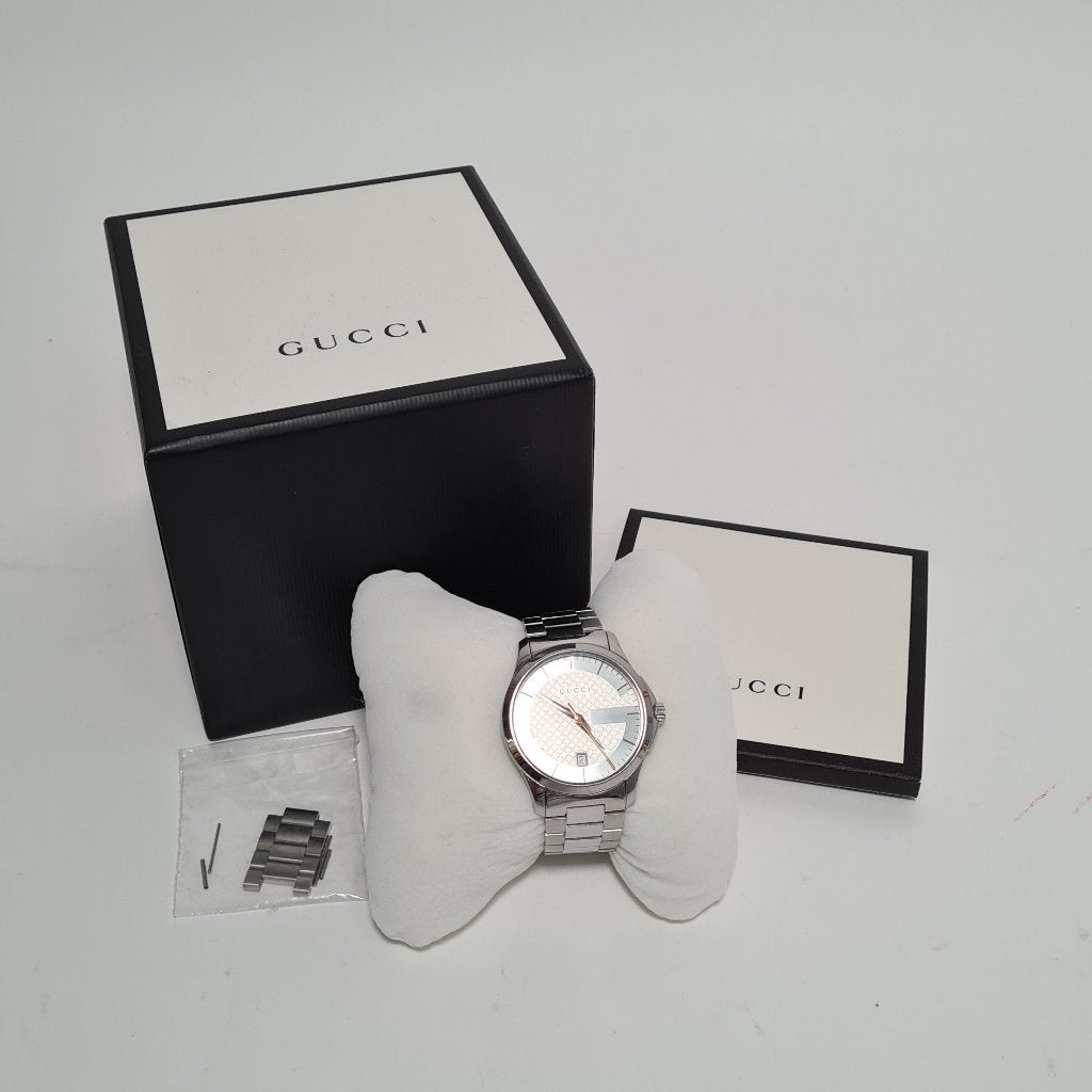 Gucci G-Timeless YA126442 Herenhorloge, Overige merken, Staal, Gebruikt, Staal