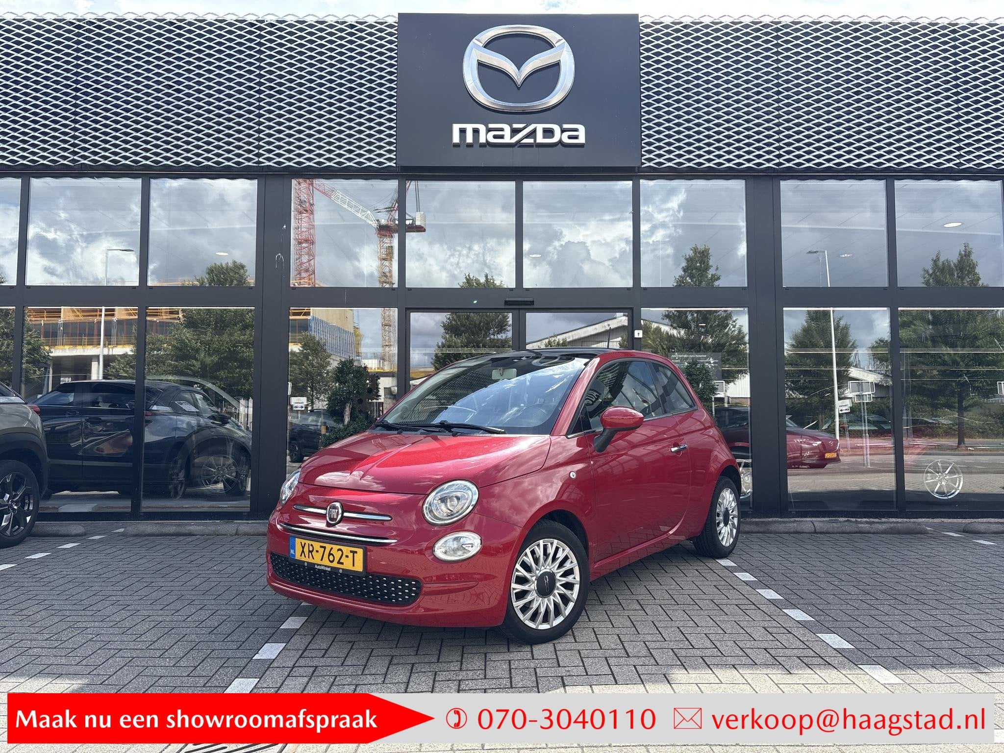 Fiat 500 0.9 TwinAir Turbo Collezione Panoramadak / Navigati, Auto's, Fiat, Voorwielaandrijving, Stof, Gebruikt, Met garantie (alle)