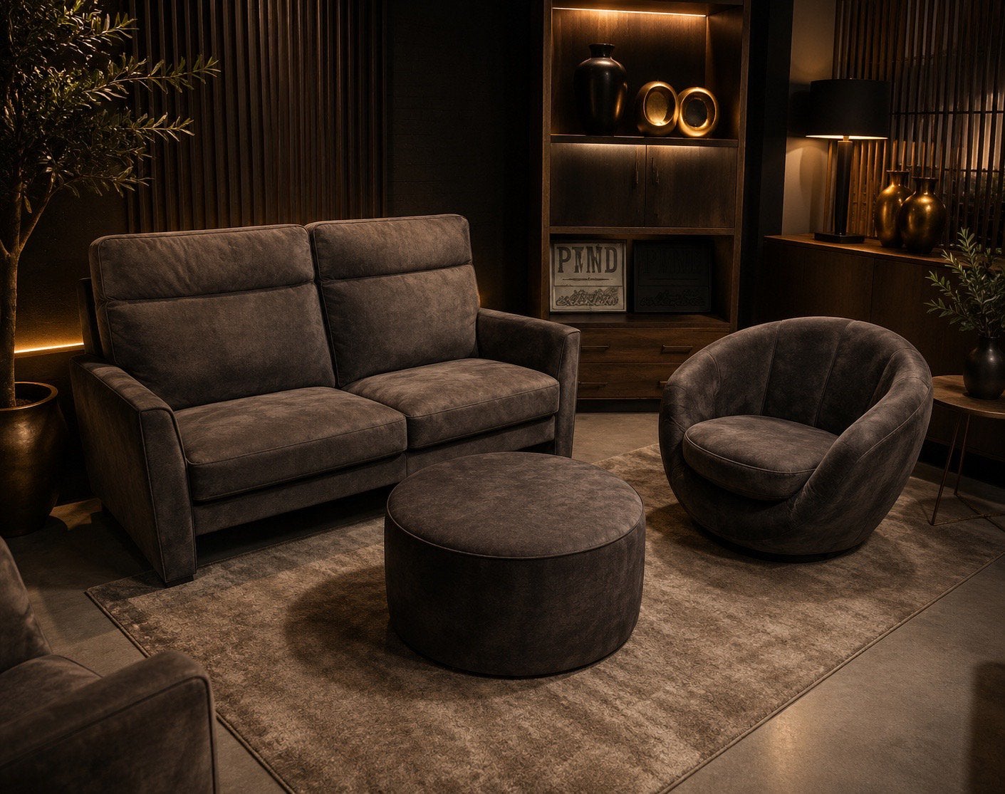 Velvet 2 zits bank antraciet grijs SHOWROOM OPRUIMING, Huis en Inrichting, Banken | Bankstellen, Ophalen, Tweepersoons, 75 tot 100 cm