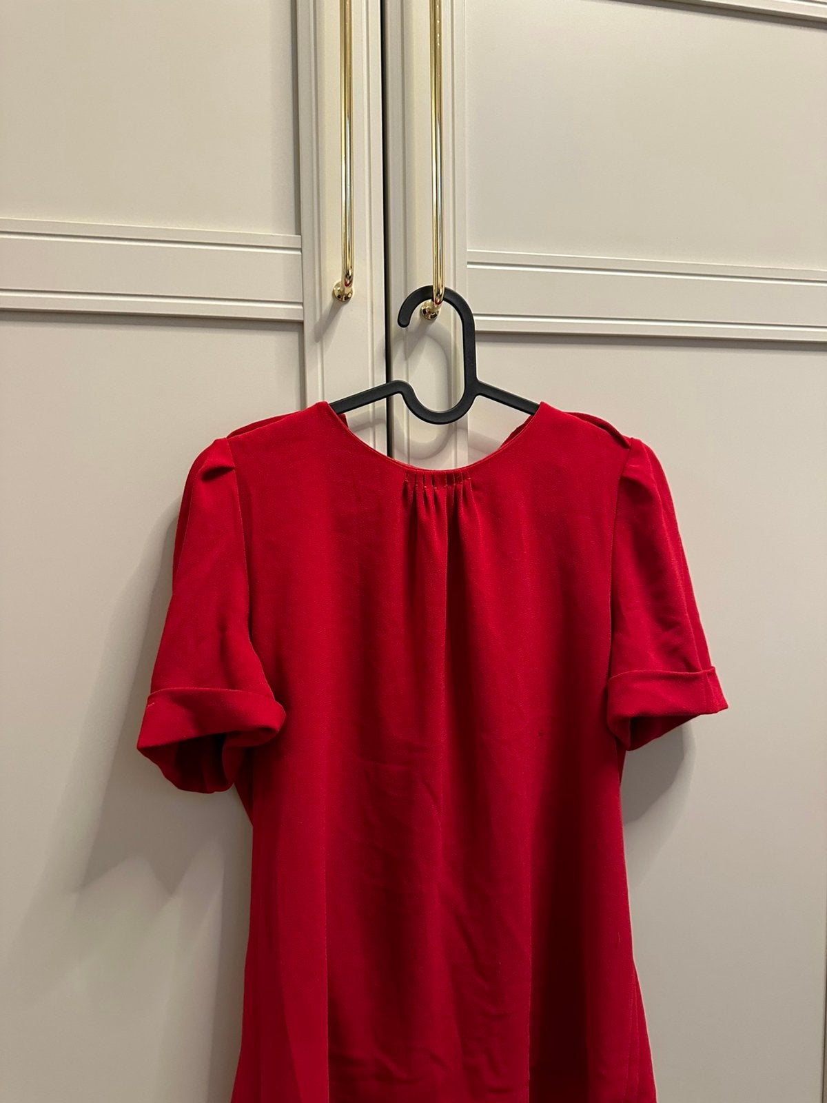 Zara rode blouse tops top chique M hoge kraag, Nieuw, Ophalen of Verzenden, Korte mouw, Maat 36 (S)