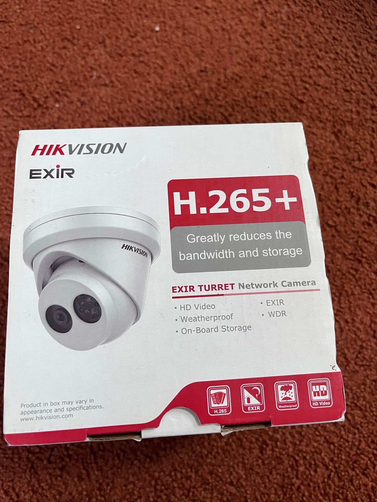 Hikvision EXIR Turret Netwerk Camera H.265+ HD Video, Ophalen, Nieuw, Buitencamera