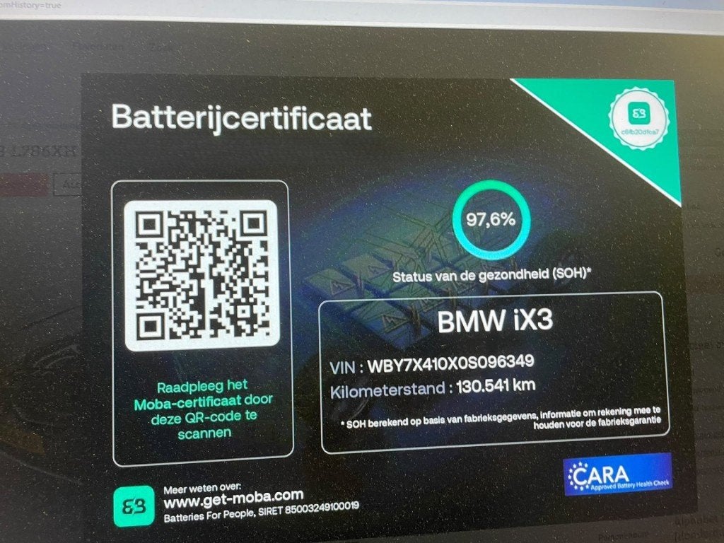 Bmw IX3 Executive 80 kWh - Panorama, Carplay, Camera, Leer,, Auto's, Automaat, Gebruikt, Verwarmde buitenspiegels, Zwart