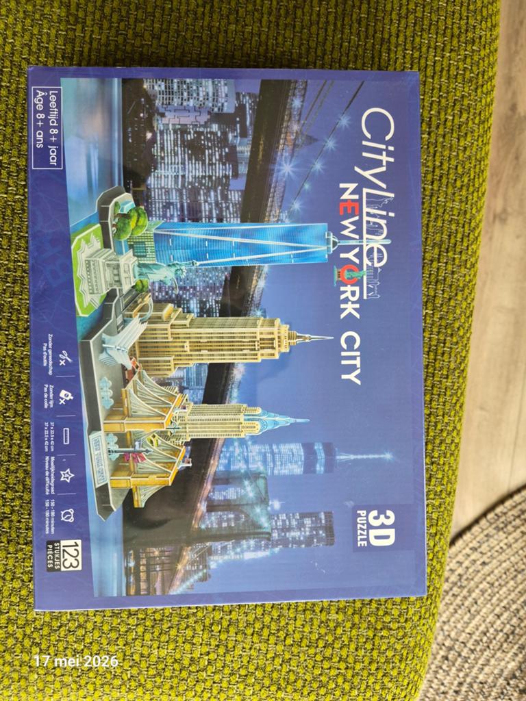 3d puzzel van New york nieuw, Ophalen of Verzenden, Minder dan 500 stukjes, Nieuw, Rubik's of 3D-puzzel