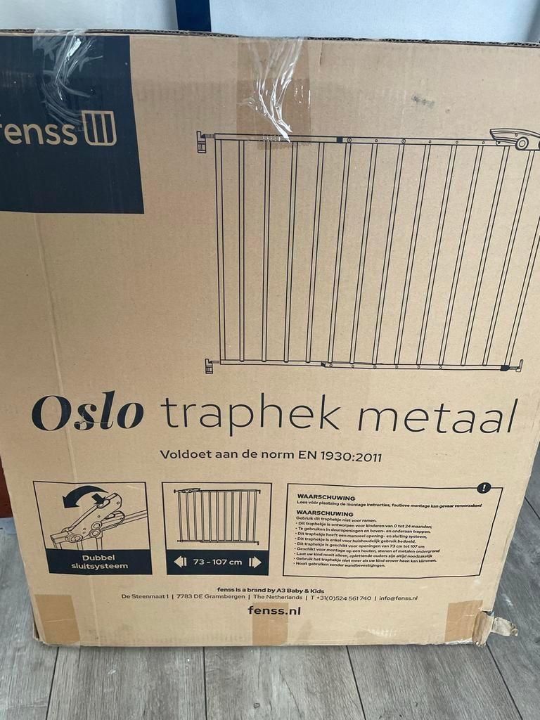 Fenss Oslo Traphek Metaal - 73-107 cm, Nieuw, 100 tot 115 cm, Ophalen of Verzenden, Klemhekje
