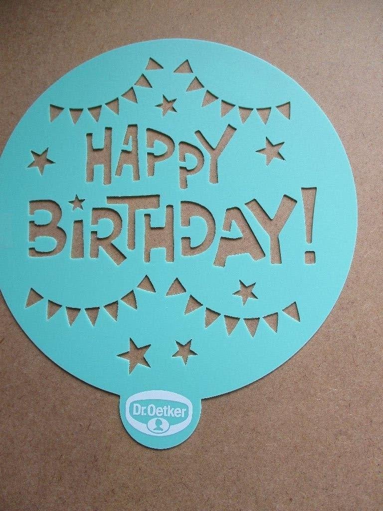 Teken sjabloon - Taart sjabloon. Happy Birthday., Ophalen of Verzenden, Nieuw, Overige typen