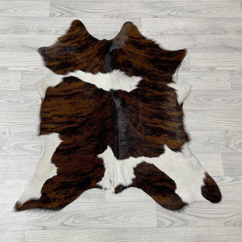 Kalfshuid tricolor bruin zwart wit 90x85cm | Lederstore, Huis en Inrichting, Nieuw, Overige vormen, Zwart, 50 tot 100 cm