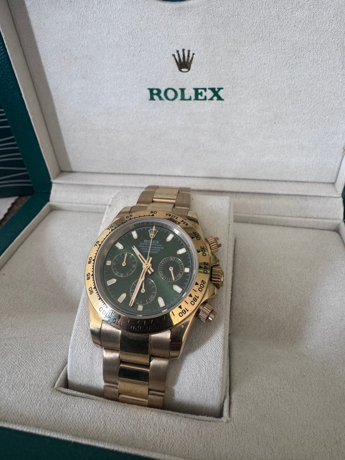Rolex Daytona– compleet met doos, tas en papieren, Ophalen of Verzenden, Zo goed als nieuw, Staal, Rolex
