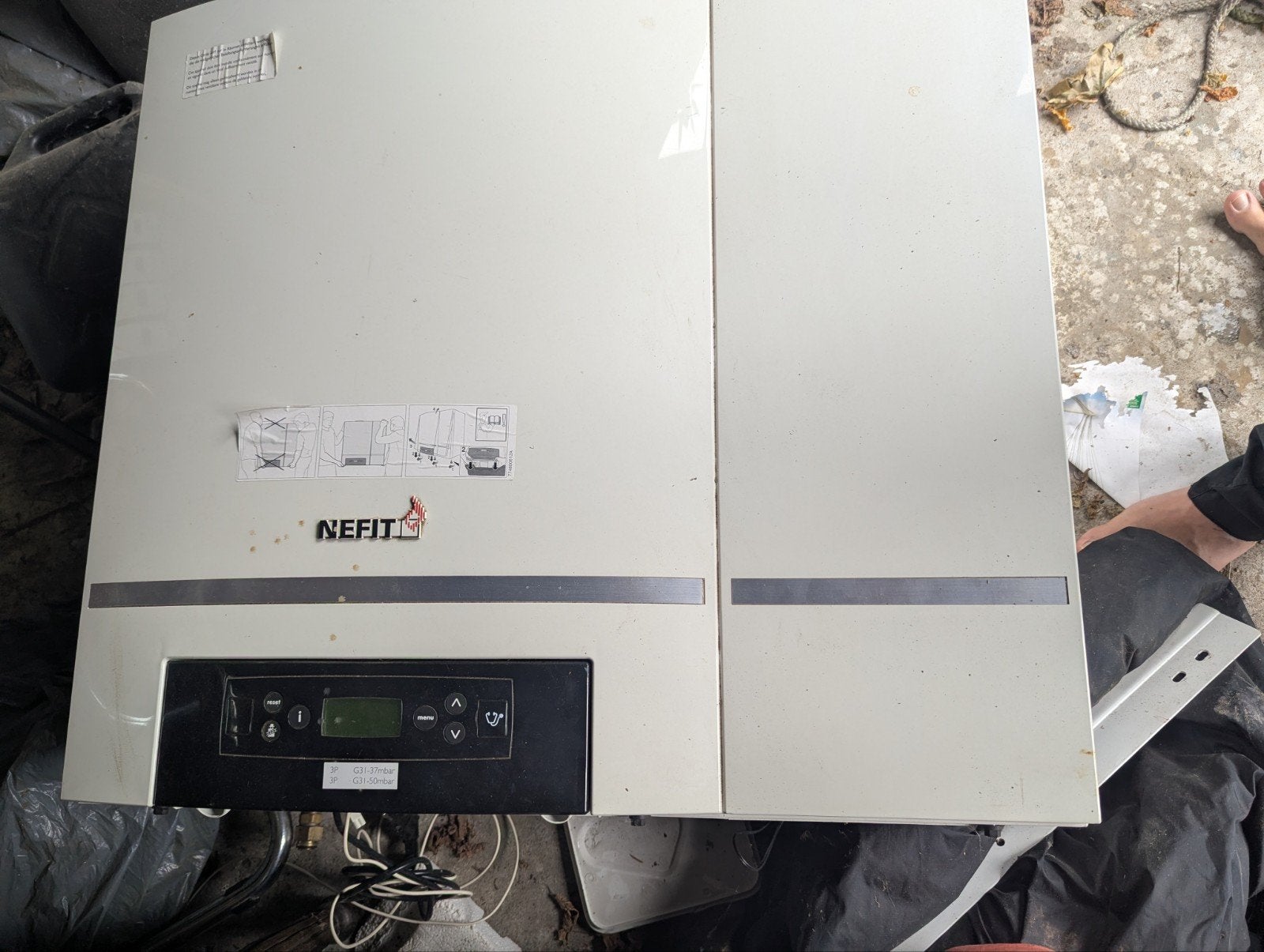 Nefit Topline 45kW Propaangas CV-ketel, Ophalen, 30 tot 80 cm, Gebruikt, Hoog rendement (Hr)