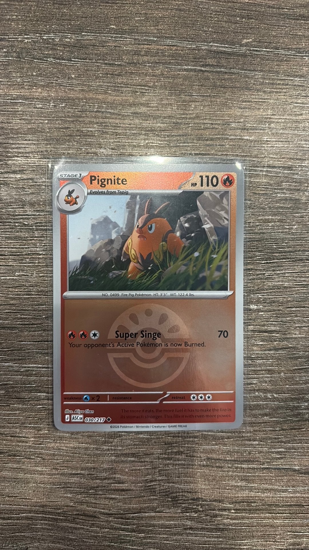 ASC Pignite 030/217 Ball Reverse holo, Ophalen of Verzenden, Zo goed als nieuw